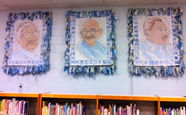 Hero Peacemaker Artwork in the library at Mills Lawn